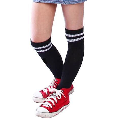 thigh high baseball socks.